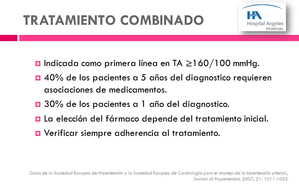 Medicamentos de primera línea para la hipertensión
